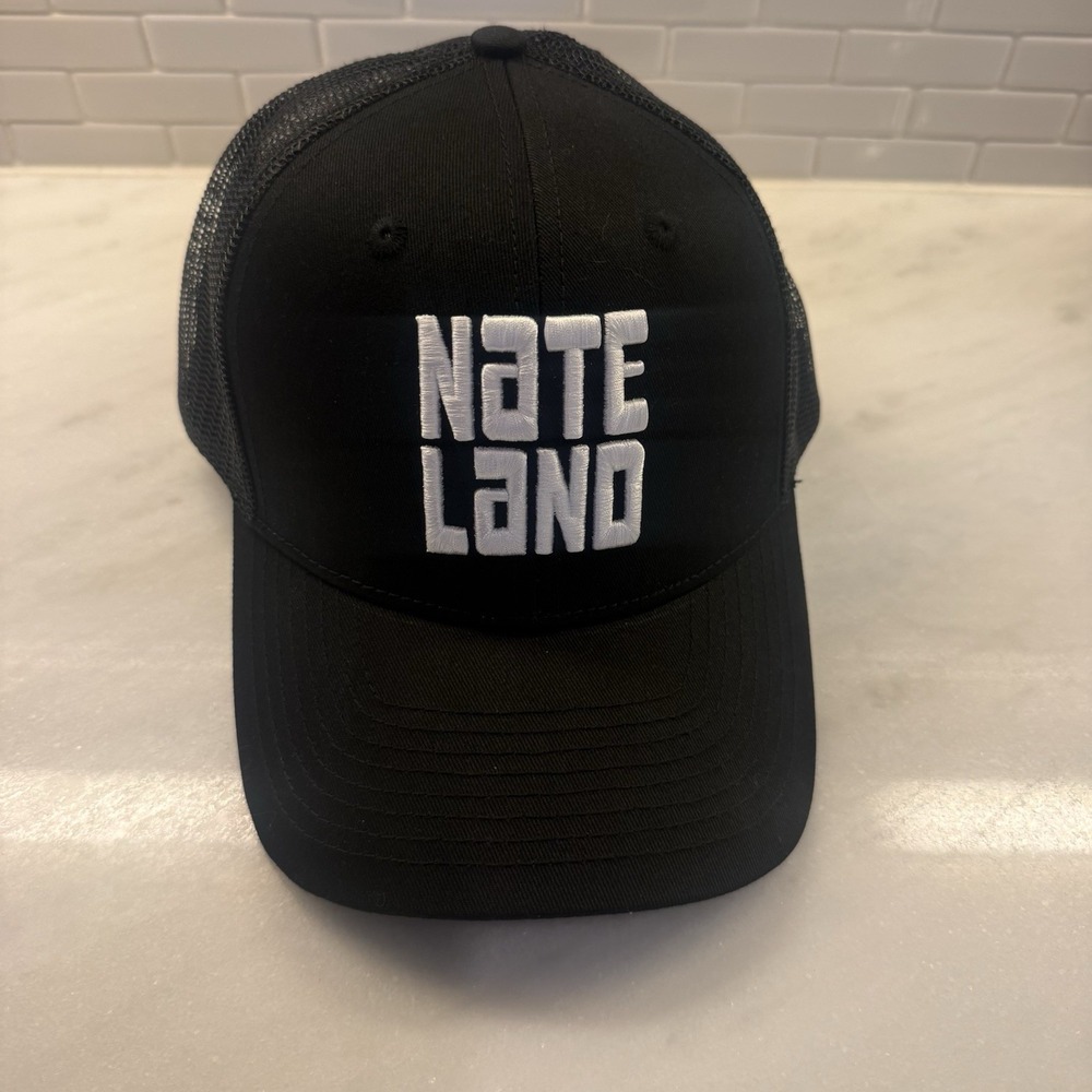 Nate Bargatze NateLand Adjustable Mesh Trucker Hat Snapback Amusement Park Merch